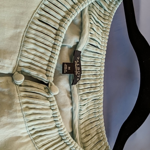 Talbots medium seafoam green blouse - Picture 4 of 4